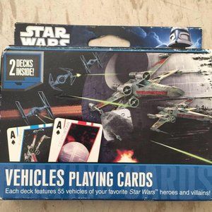 Star Wars Vehicles Playing Cards (2 decks heroes and villans) 2011 Lucas